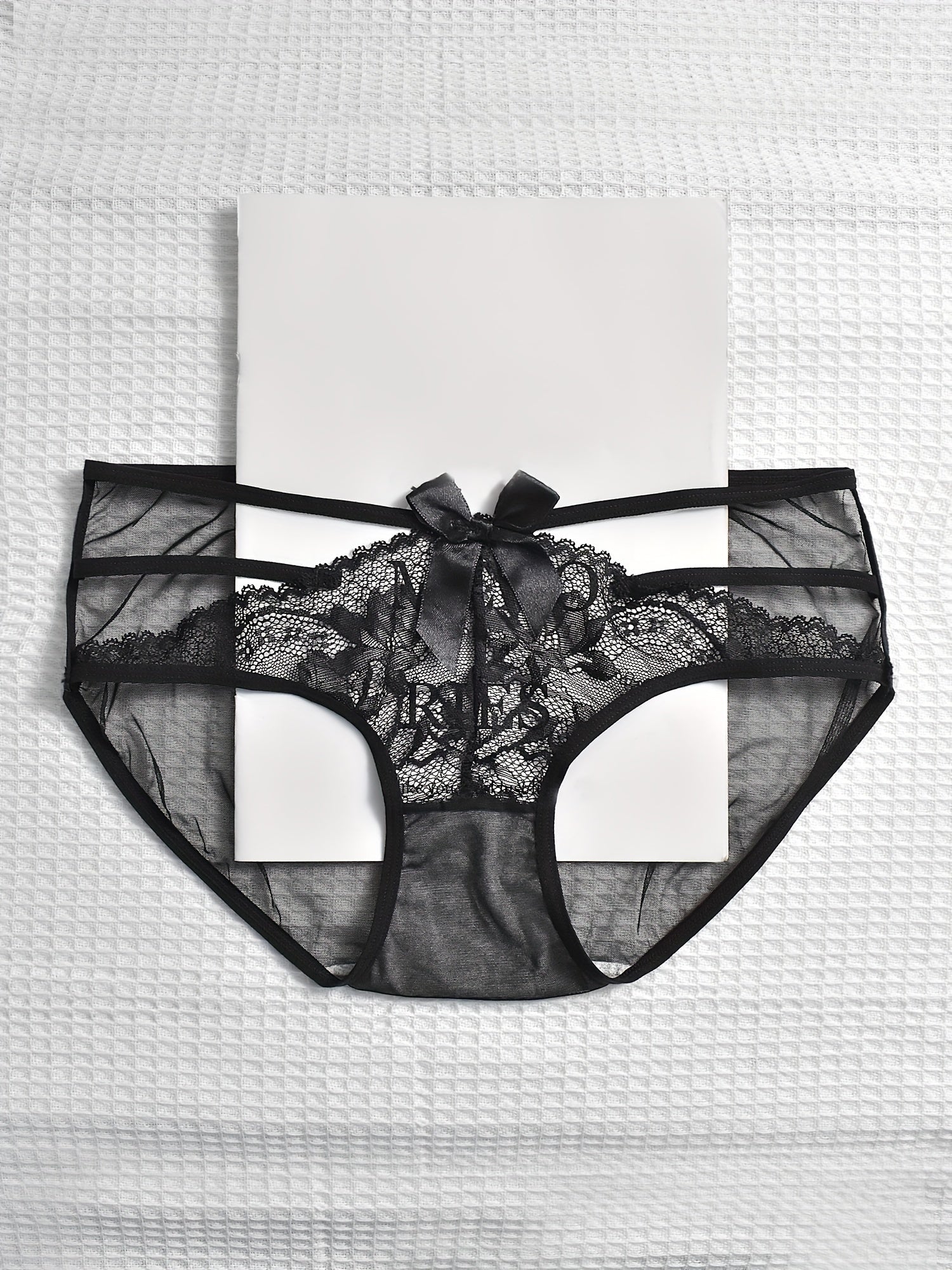 3 Pack Sexy Plus Size Lace Mesh Low Rise Briefs Set