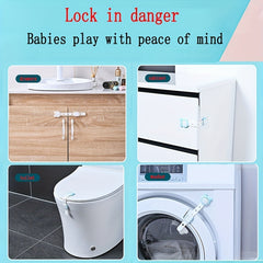 4pcs Baby Safety Locks Adjustable Multifunctional Baby Drawer Locks