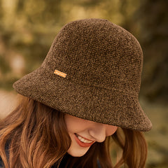 Chenille Bucket Hat Warm Basin Classic Knit Hats