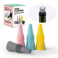 4pcs Silicone Wine Stoppers for Red Wine Champagne Beer DIY Bottle Stoppers