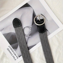 Canvas Elastic Belt Casual Woven Belt Men 4 Colors 2 Sizes