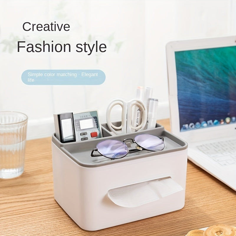 Desktop Storage Box Tissue Box Drawer Paper Box Remote Control Organizer