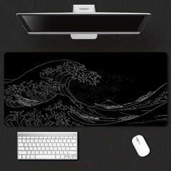 Sea Wave Mouse Pad Japanese Pop up Painting Lock Edge Keyboard Pad