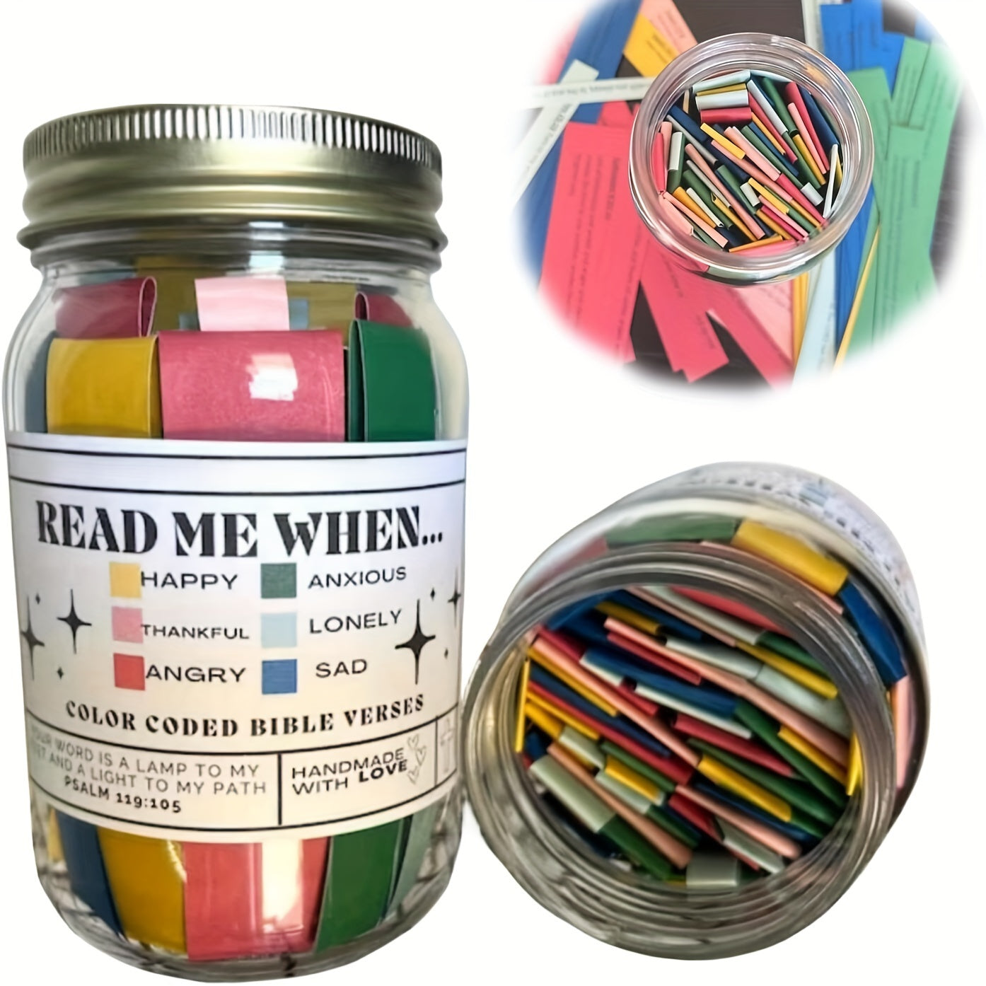 Bible Verses Jar Scripture Cards Prayer Cards Home Decor Christmas Gift