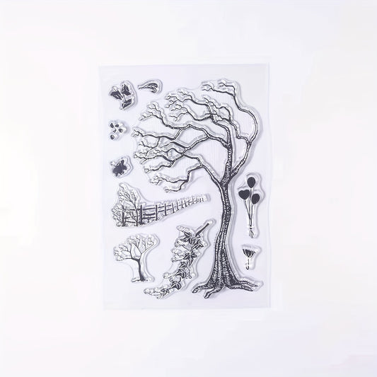 Branches Fences Balloons Clear Stamps for Card Making Decorations