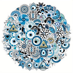 60pcs Evil Eye Stickers for Water Bottle Car Computer & More