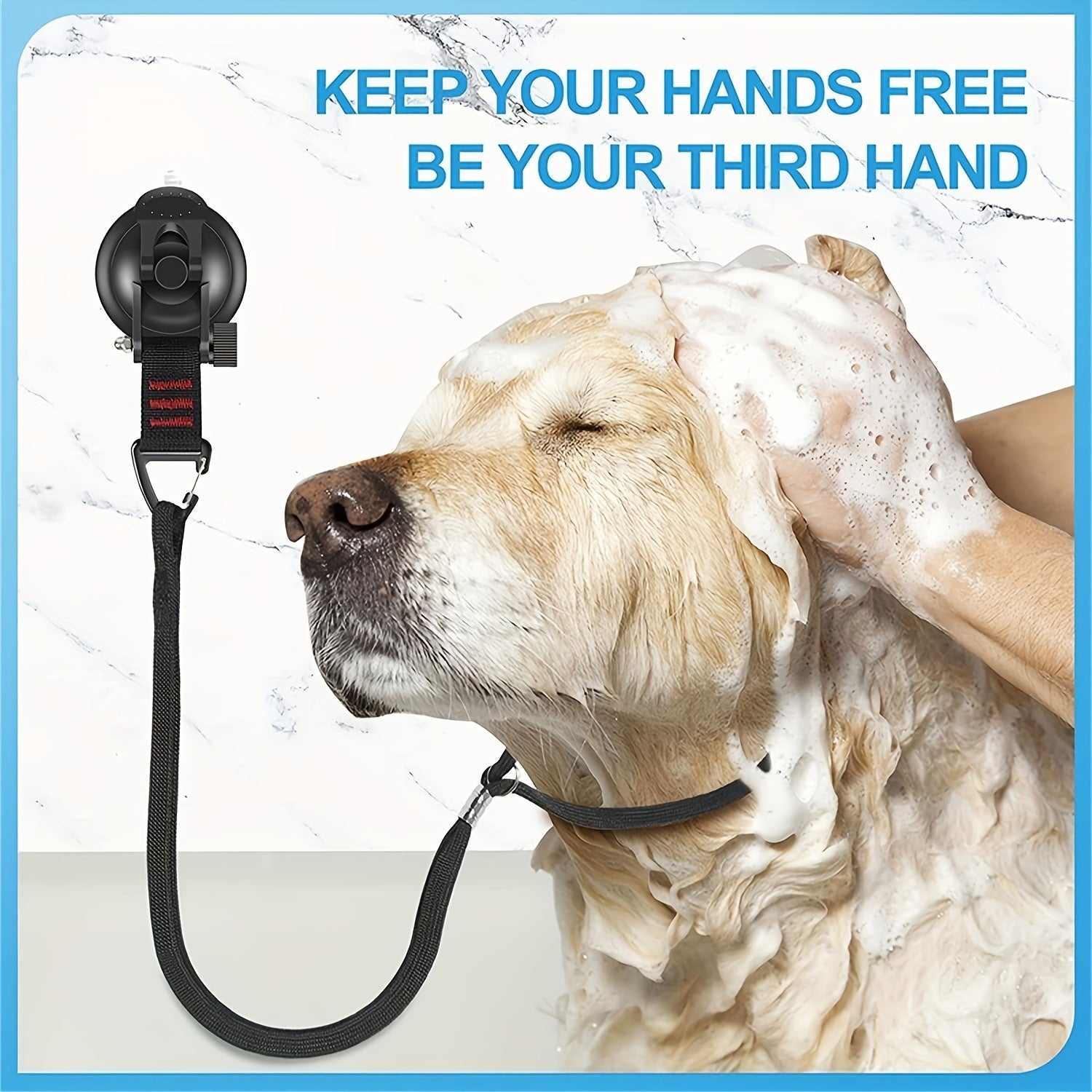 Pet Grooming Suction Cup Hook & Restraint Rope Set