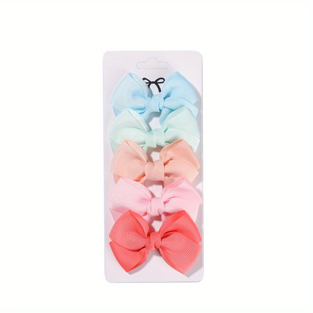 5pcs Bow Hair Clips for Baby Girls
