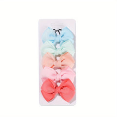 5pcs Bow Hair Clips for Baby Girls