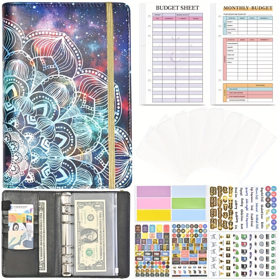 Binder Financial Plan Notebook Leather PU Loose leaf Book