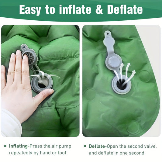 Inflatable Mattress with Pillow & Pump for Camping Travel