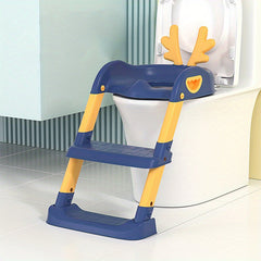 Adjustable Foldable Toilet Training Seat Ladder Boys Girls