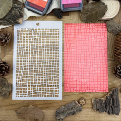 Wave Grid Stencils for DIY Art Painting on Wood Canvas Paper Fabric Wall