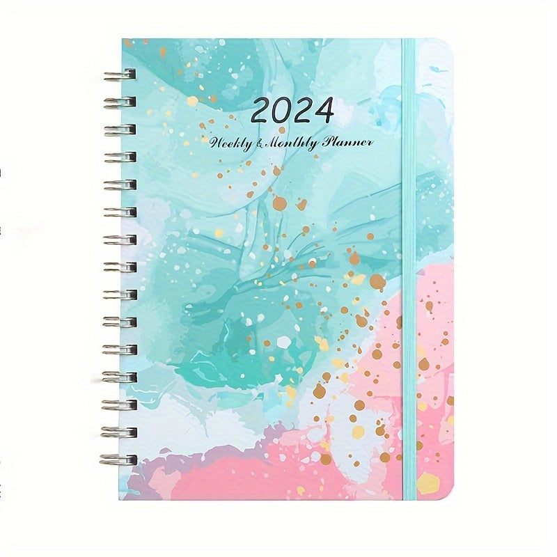 A5 Spiral Schedule Book Planner Weekly Monthly Annual Calendar Notepad