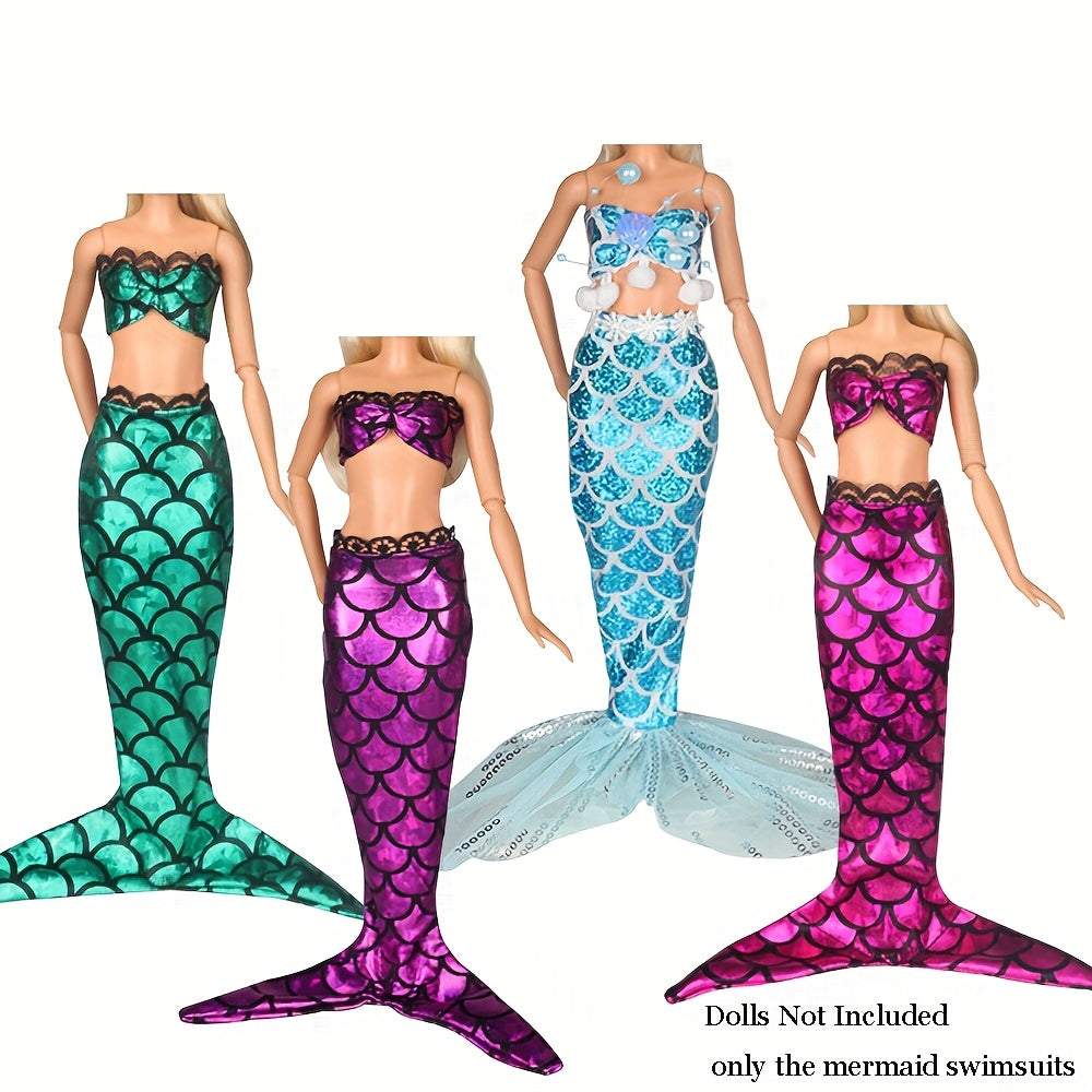 Mermaid Swimsuits Bathing Suits for Dolls