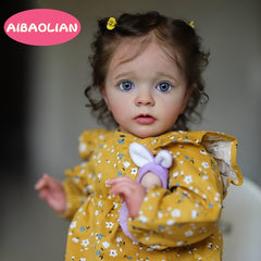 22 Inch Soft Silicone Vinyl Reborn Doll Lifelike Girl Toy Birthday Gift