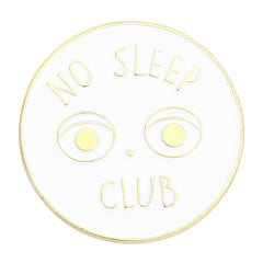 No Sleep Club Enamel Pins Brooches Punk Cat Bad Luck Rabbit Rose Lapel Badges