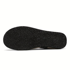 Men's Casual Slip On Canvas Loafer with Espadrille Decor