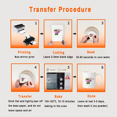 A4 Laser Water Transfer Paper for Glass Mug Crystal Water-based Transfer