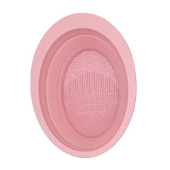 Foldable Silicone Washing Brush with Cleaning Pad - Travel-Friendly Gift