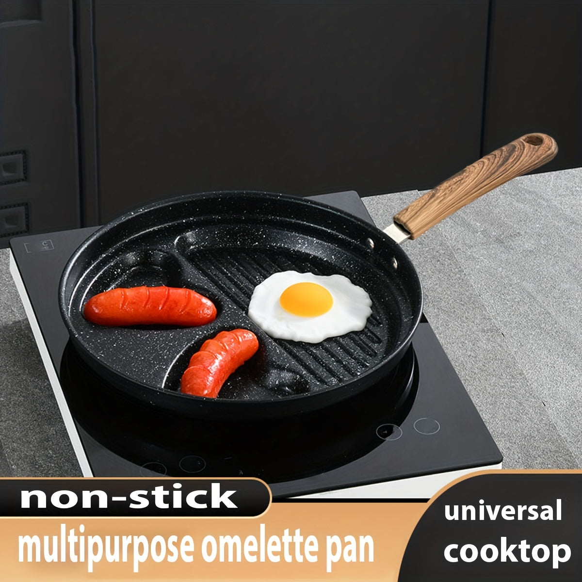 Breakfast Egg Frying Pot Pan Multifunctional Four-Hole Three-Hole Purpose