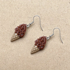 Ice Cream Resin Drop Dangle Earrings Food Accessories For Women
