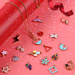 50pcs Assorted Enamel Charms for DIY Jewelry Making