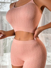 Solid Texture Bra Panty Set Full Coverage Comfortable Lingerie Women Underwe