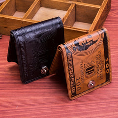 Men's US Dollar Bill Money Bifold Wallet Card Photo Holder Wallet