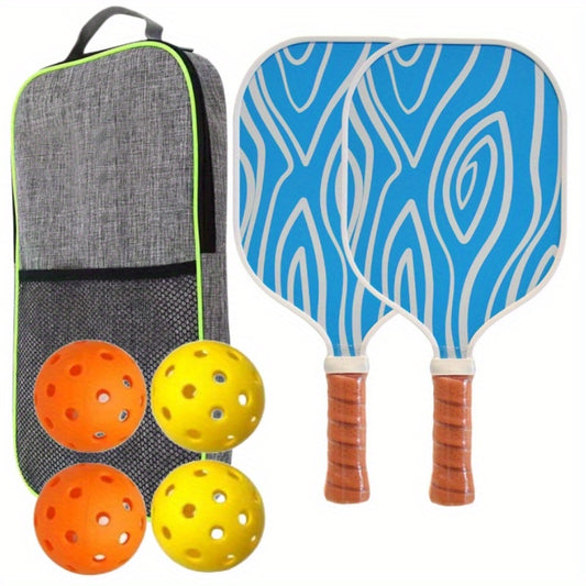 2pcs Pickleball Paddle Set Carbon Fiber Lightweight Racket For Beginners
