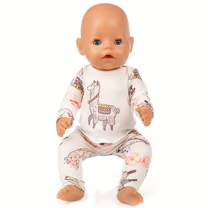 Lamb Pattern Doll Clothes Set for 17 inch Dolls