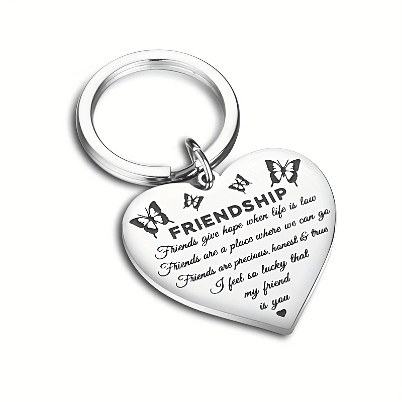 Letter Print Keychain Metal Key Ring Purse Handbag Car Charm Pendant