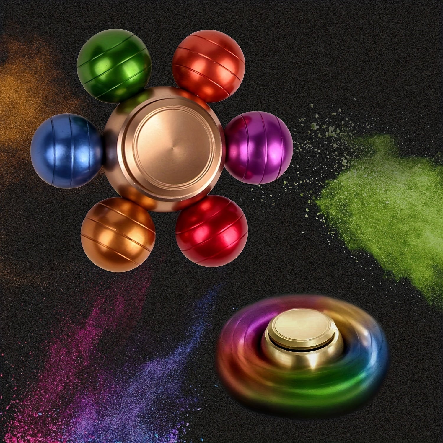 Metal Fidget Spinner Stress Ball for Kids & Adults