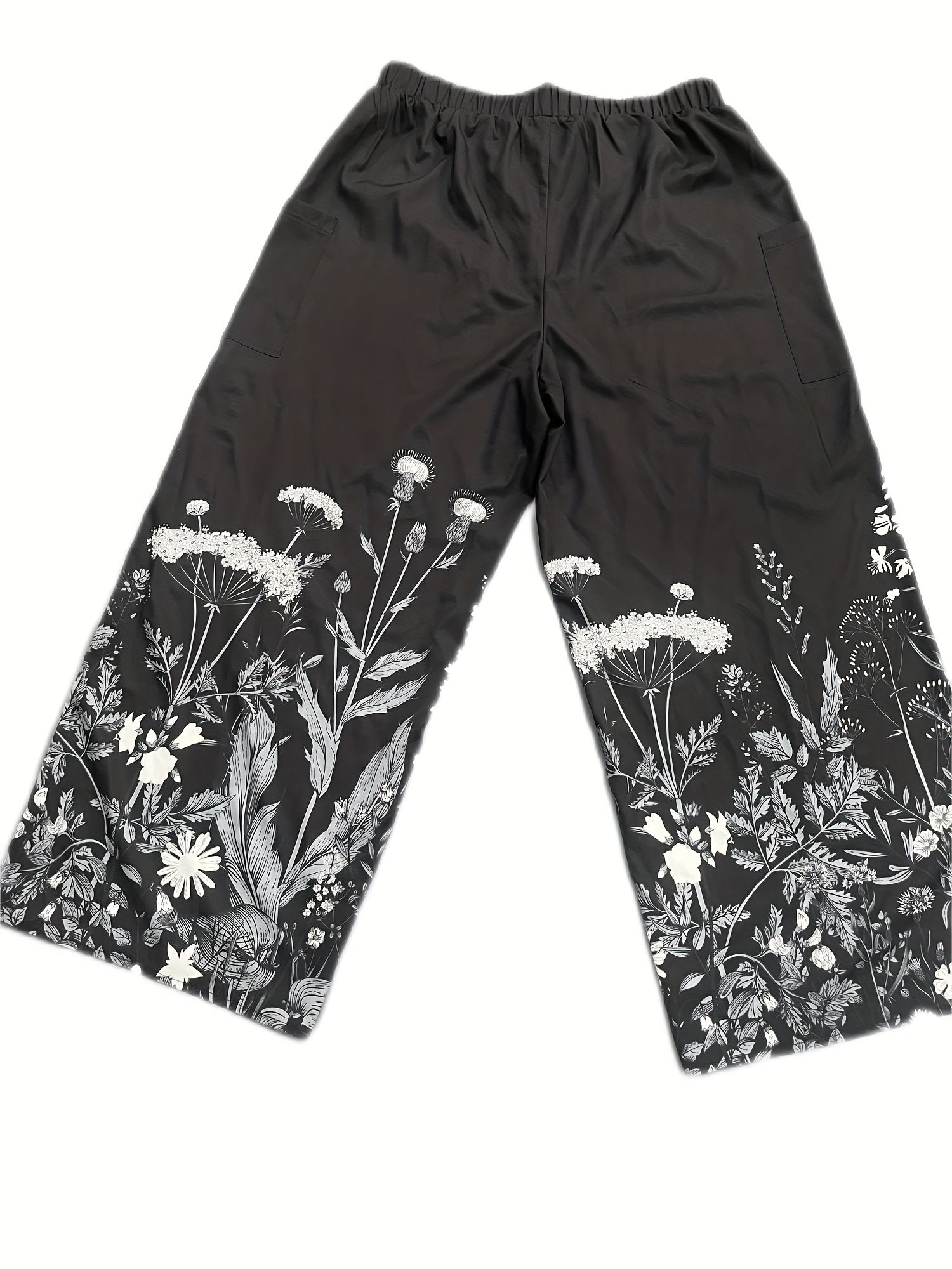  Floral Print Wide Leg Loose Pants
