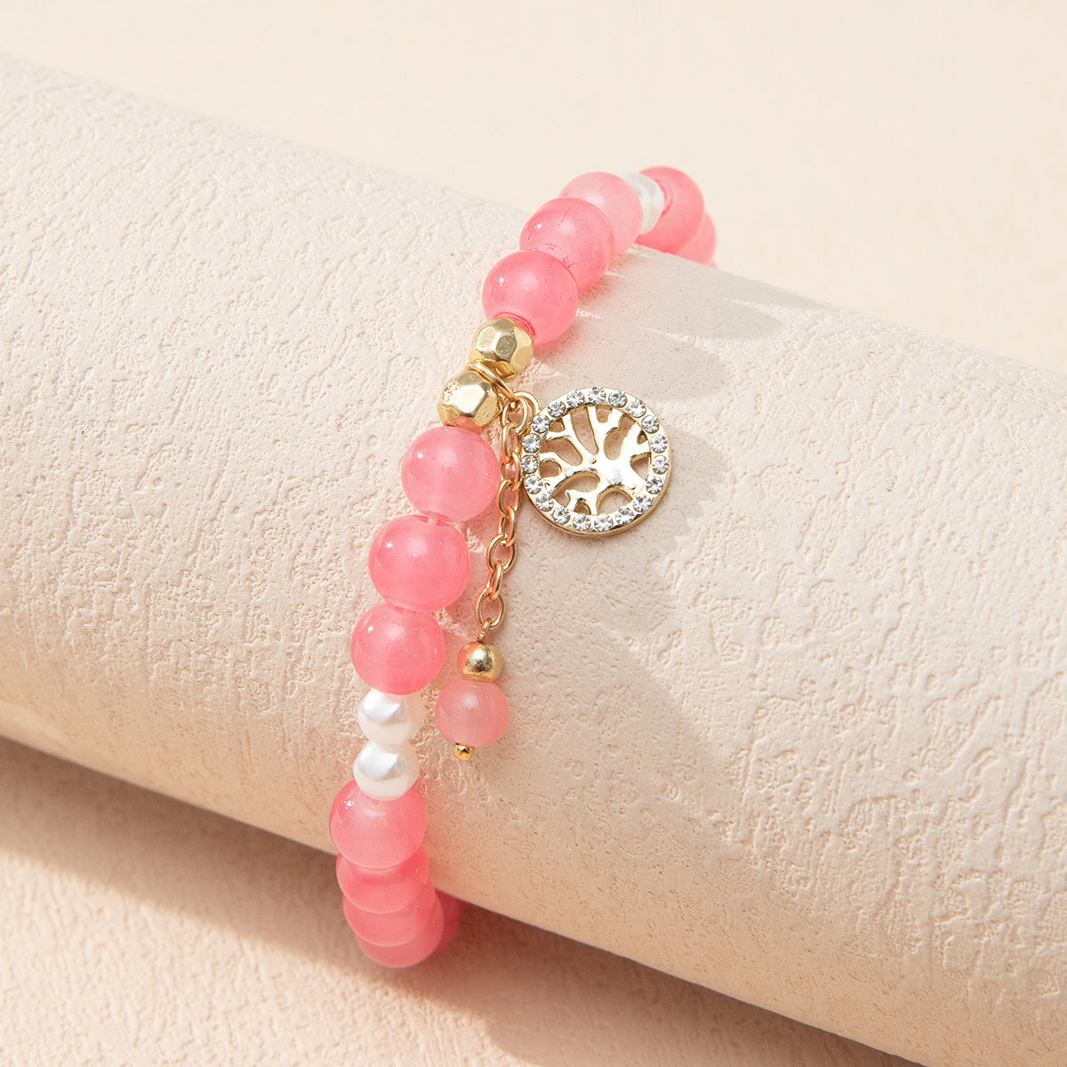 Women's Crystal Bead Bracelet, Elegant Fashion Jewelry
