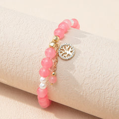 Women's Crystal Bead Bracelet, Elegant Fashion Jewelry