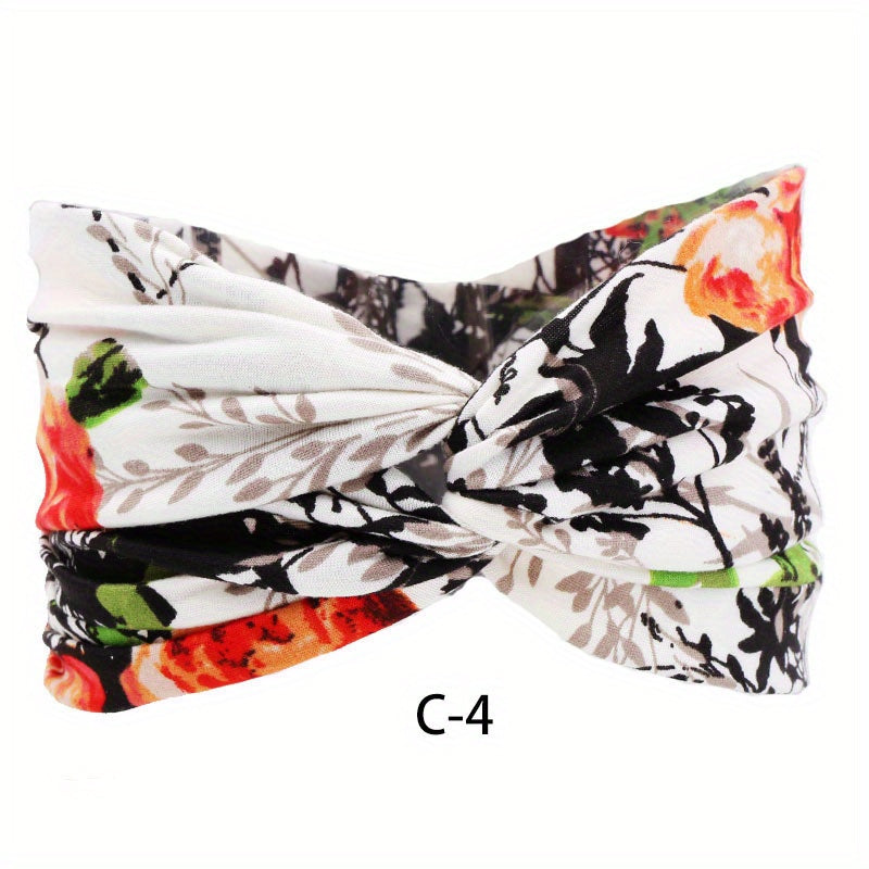 Bohemian Style Stretchy Cross Knot Sports Headband
