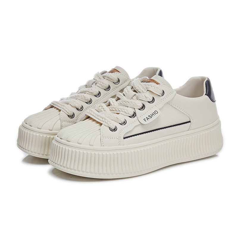 Women's Thick Bottom Skate Shoes Lace Up Sport Shoes