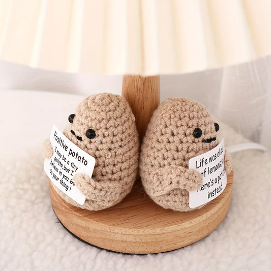 1pc Hand-woven Doll Positive Energy Potato Decoration Card