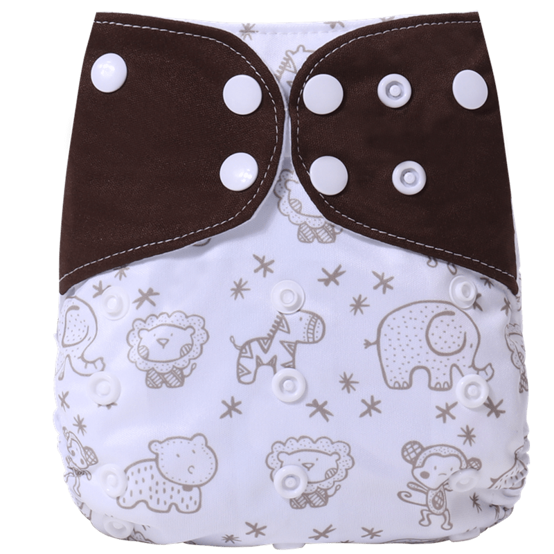 Cartoon Print Reusable Baby Cloth Diaper