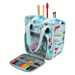 Portable Knitting Yarn Organizer Bag Storage Crochet Handbag