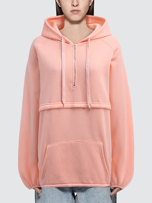 Casual Solid Zip Kangaroo Hoodie Long Sleeve Sweatshirt