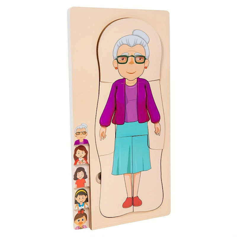 Interactive Wooden Puzzle Toy for Kids Develops Cognitive Skills