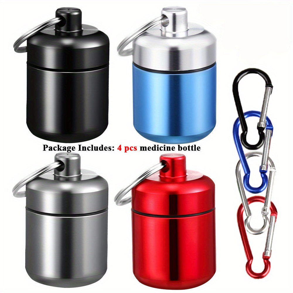 4pcs Waterproof Pill Organizer for Travel and Outdoor Activities