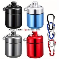 4pcs Waterproof Pill Organizer for Travel and Outdoor Activities