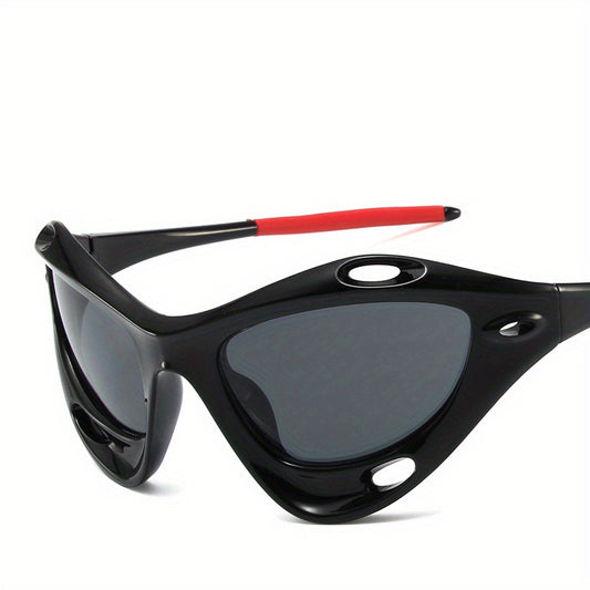 Y2K Wrap Around Sunglasses Hollow Shield Eyewear UV400