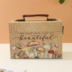 Bamboo Woven Pattern Wooden Storage Box PU Container