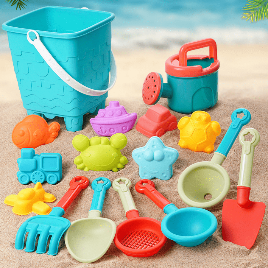 Kids Beach Toy Set - Sand Digging Tools Shovel Bucket - Summer Gift