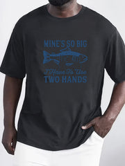 Men's Fish Graphic T shirt Casual Stretch Tee for Summer