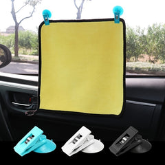 2pcs Car Suction Cup Clip Holder Sunshade Curtain Ticket Car Accessories